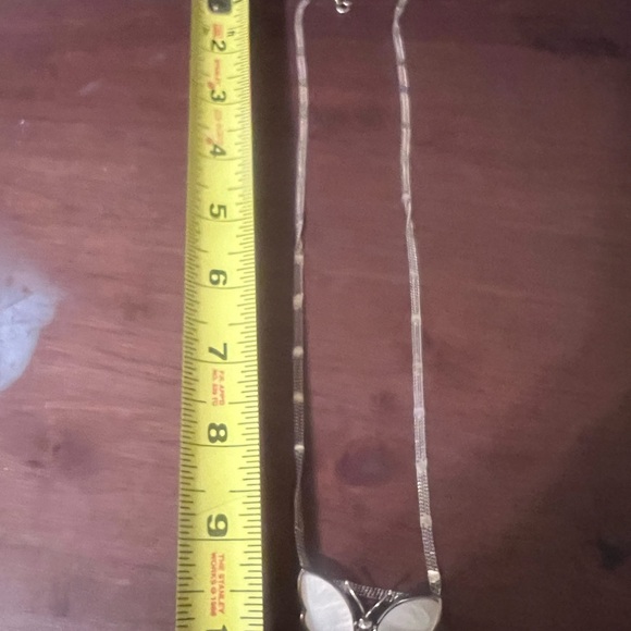 Estate piece Silver and White Butterfly Pendant Necklace with mother of pearl by - Picture 4 of 5